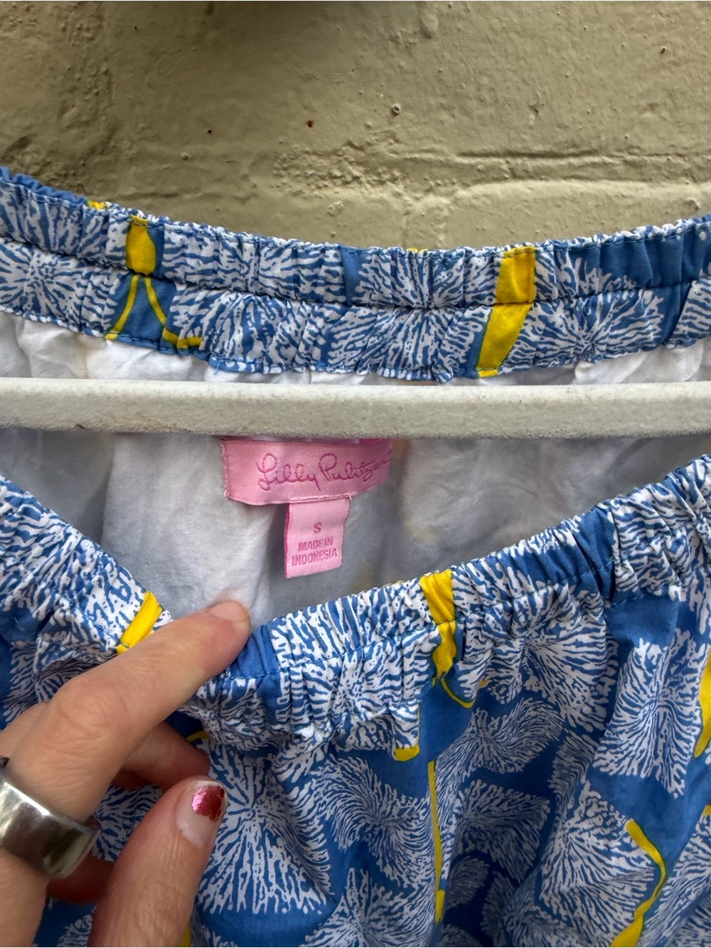 Gorgeous Lilly Pulitzer butterfly shift dress Blue and Yellow EUC - Picture 5 of 6